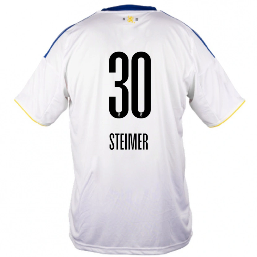Danxen Heren Marie Steimer #30 Wit Blauw Geel Uitshirt Uittenue 2025/26 T-Shirt België