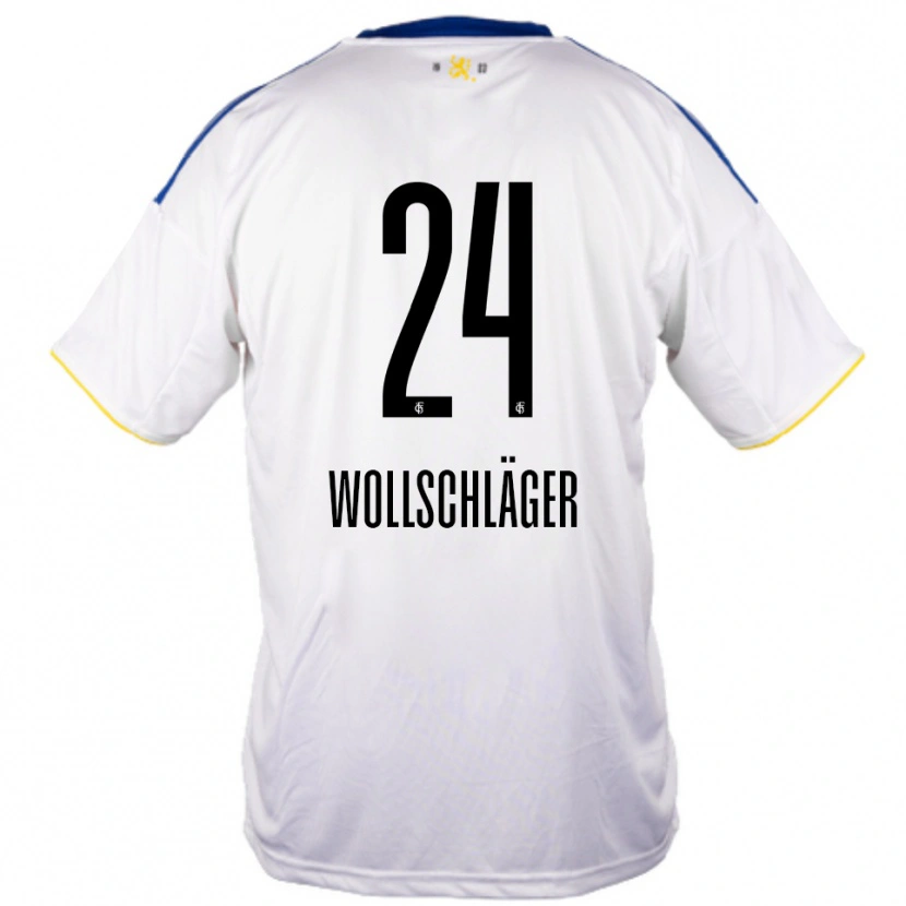Danxen Heren Luca Wollschläger #24 Wit Blauw Geel Uitshirt Uittenue 2025/26 T-Shirt België