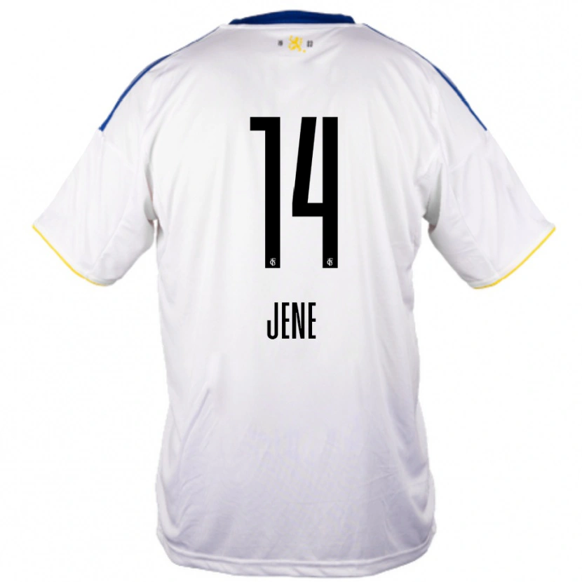 Danxen Heren Maximilian Jene #14 Wit Blauw Geel Uitshirt Uittenue 2025/26 T-Shirt België