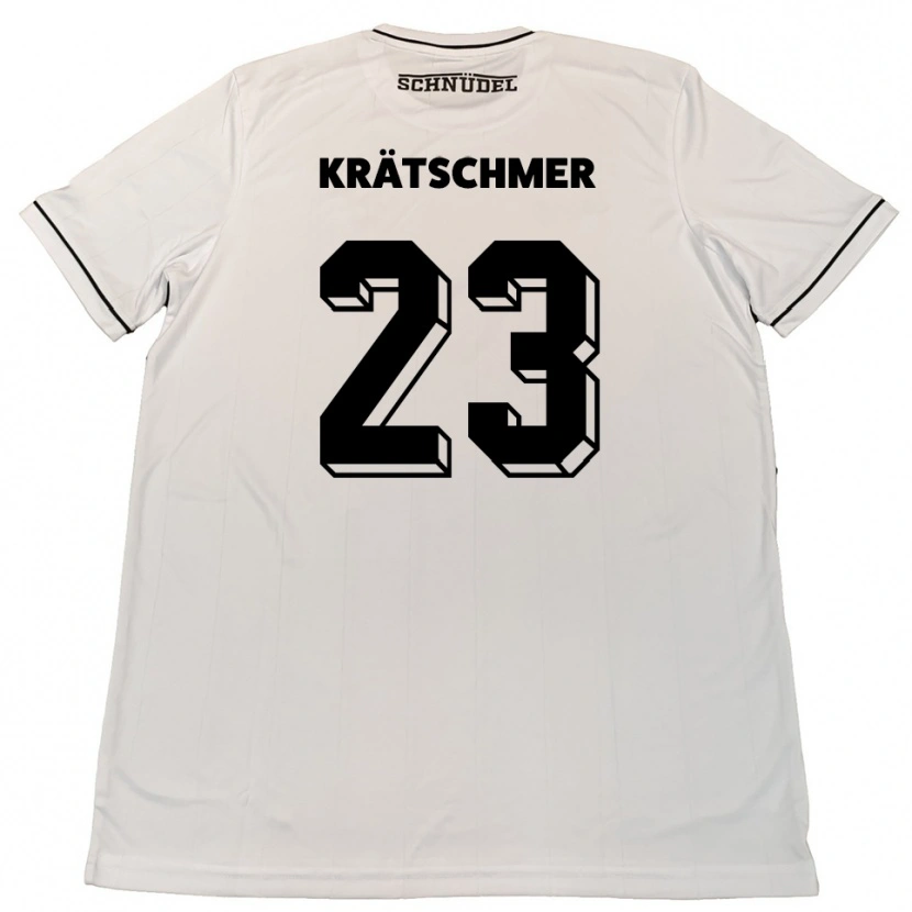 Danxen Heren Pius Krätschmer #23 Wit Zwart Uitshirt Uittenue 2025/26 T-Shirt België