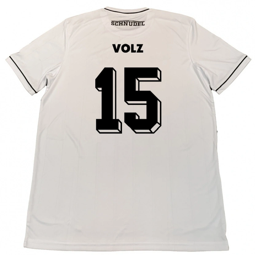 Danxen Heren Andrej Volz #15 Wit Zwart Uitshirt Uittenue 2025/26 T-Shirt België