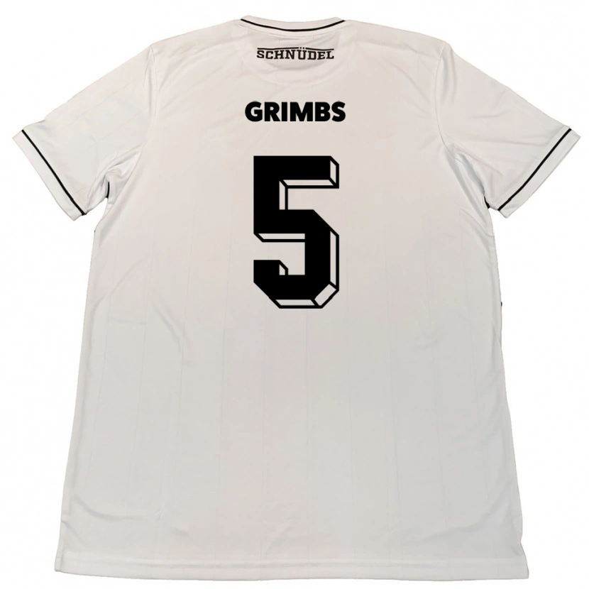 Danxen Heren Nico Grimbs #5 Wit Zwart Uitshirt Uittenue 2025/26 T-Shirt België