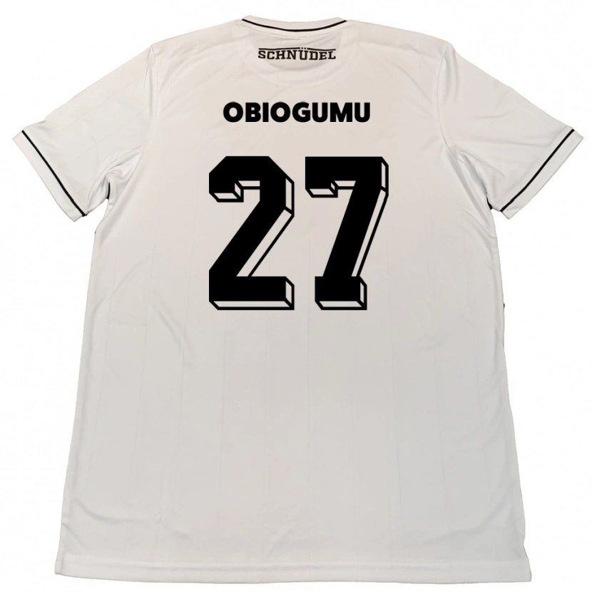 Danxen Heren Uche Obiogumu #27 Wit Zwart Uitshirt Uittenue 2025/26 T-Shirt België