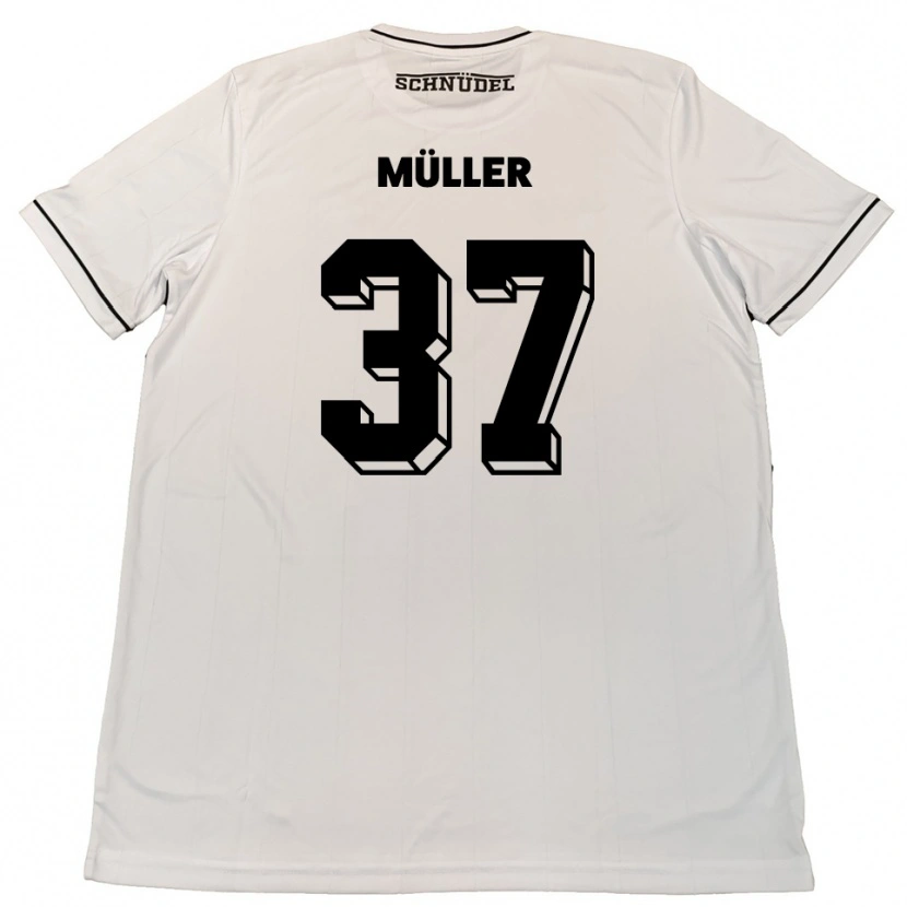 Danxen Heren Sebastian Müller #37 Wit Zwart Uitshirt Uittenue 2025/26 T-Shirt België