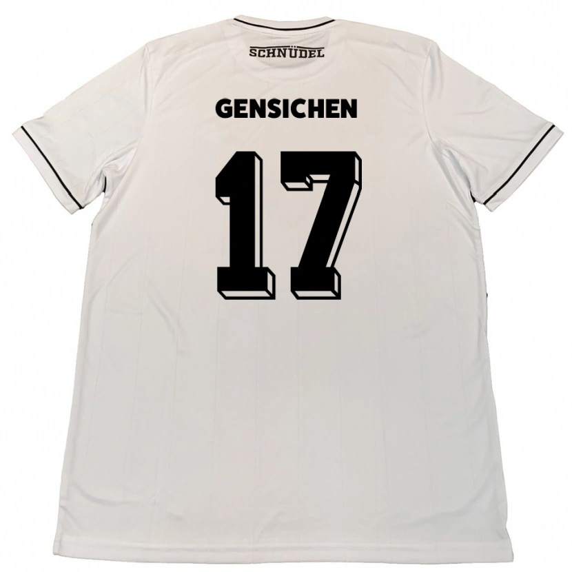 Danxen Heren Tim Gensichen #17 Wit Zwart Uitshirt Uittenue 2025/26 T-Shirt België