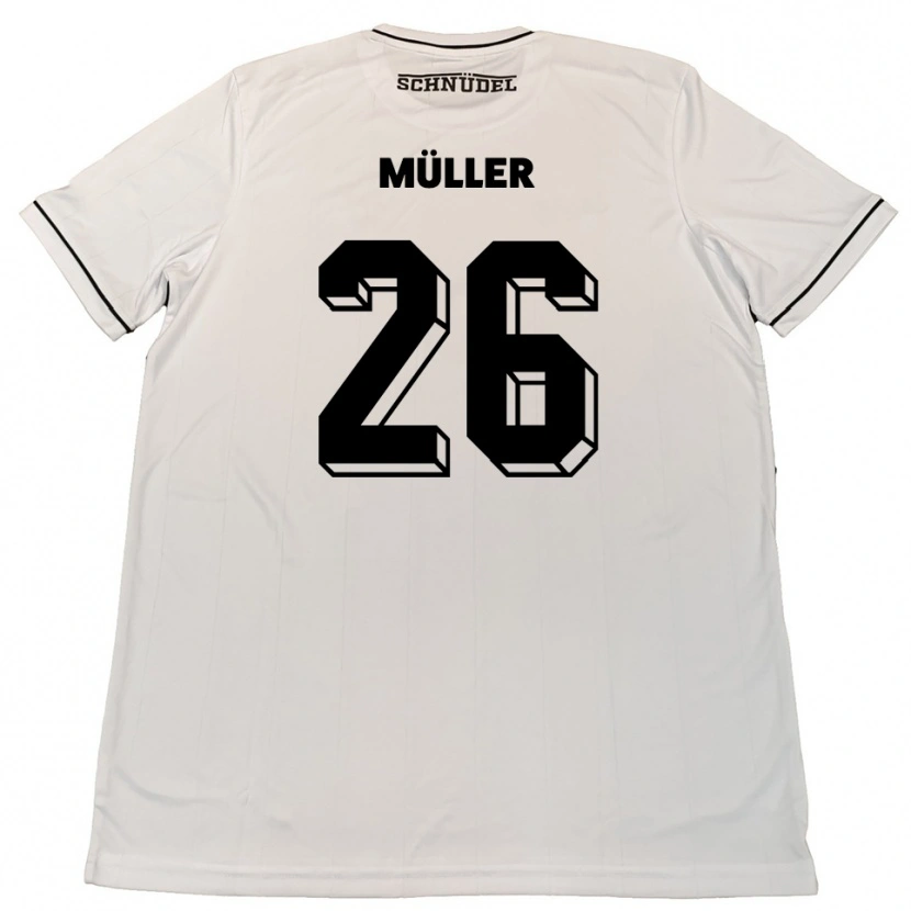Danxen Heren Maro Müller #26 Wit Zwart Uitshirt Uittenue 2025/26 T-Shirt België