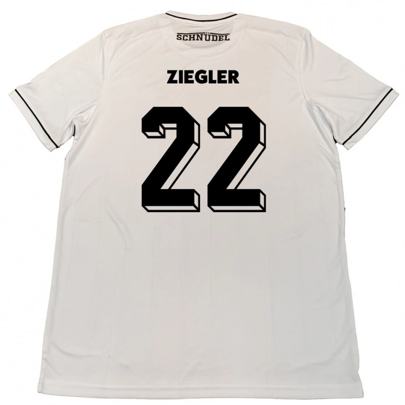 Danxen Heren Kevin Ziegler #22 Wit Zwart Uitshirt Uittenue 2025/26 T-Shirt België