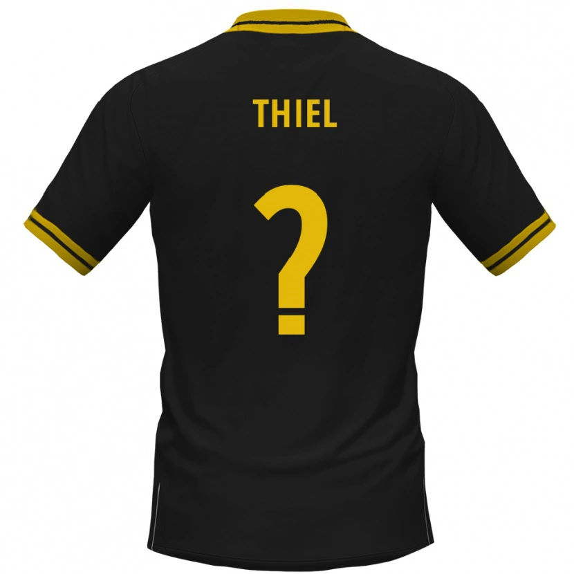 Danxen Heren David Thiel #0 Zwart Geel Uitshirt Uittenue 2025/26 T-Shirt België
