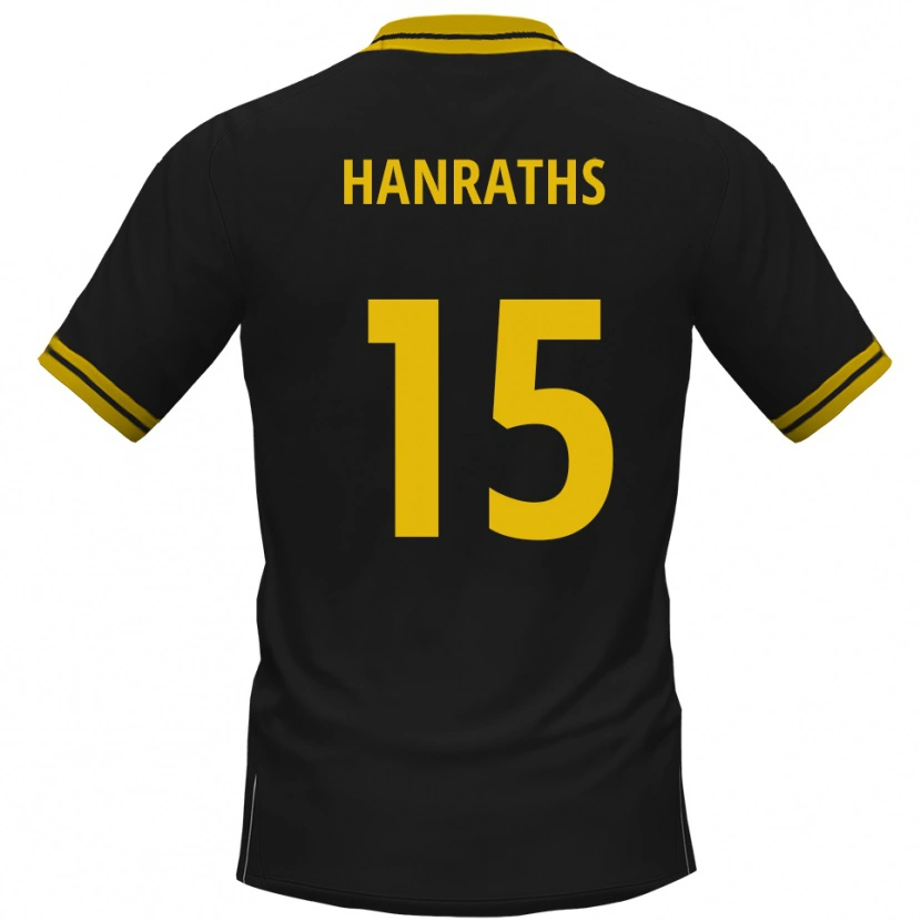 Danxen Heren Mika Hanraths #15 Zwart Geel Uitshirt Uittenue 2025/26 T-Shirt België