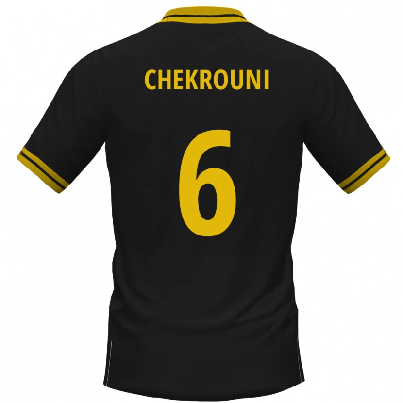 Danxen Heren Salim Chekrouni #6 Zwart Geel Uitshirt Uittenue 2025/26 T-Shirt België