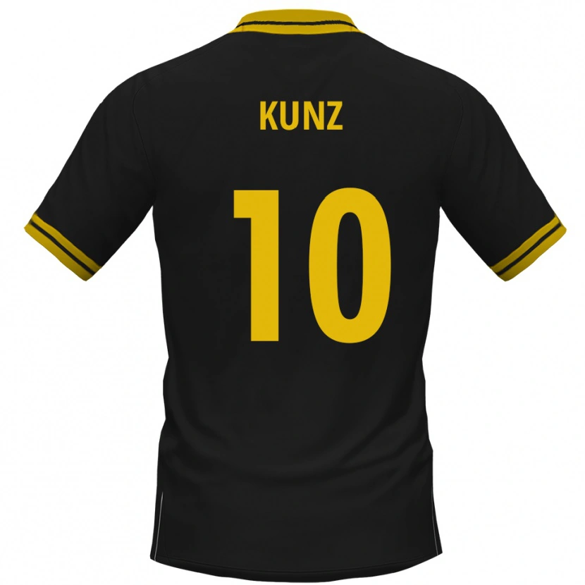 Danxen Heren Nevio Kunz #10 Zwart Geel Uitshirt Uittenue 2025/26 T-Shirt België