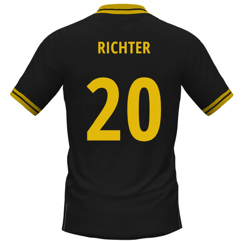 Danxen Heren Marc Richter #20 Zwart Geel Uitshirt Uittenue 2025/26 T-Shirt België