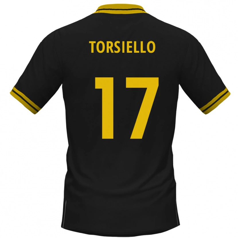 Danxen Heren Fabio Torsiello #17 Zwart Geel Uitshirt Uittenue 2025/26 T-Shirt België