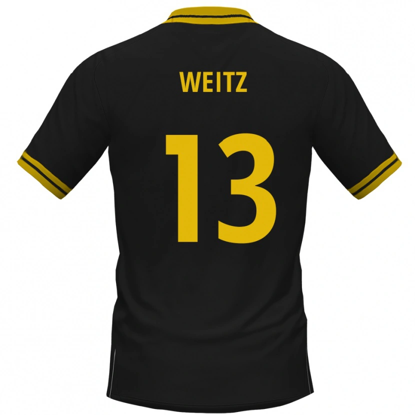 Danxen Heren Oliver Weitz #13 Zwart Geel Uitshirt Uittenue 2025/26 T-Shirt België