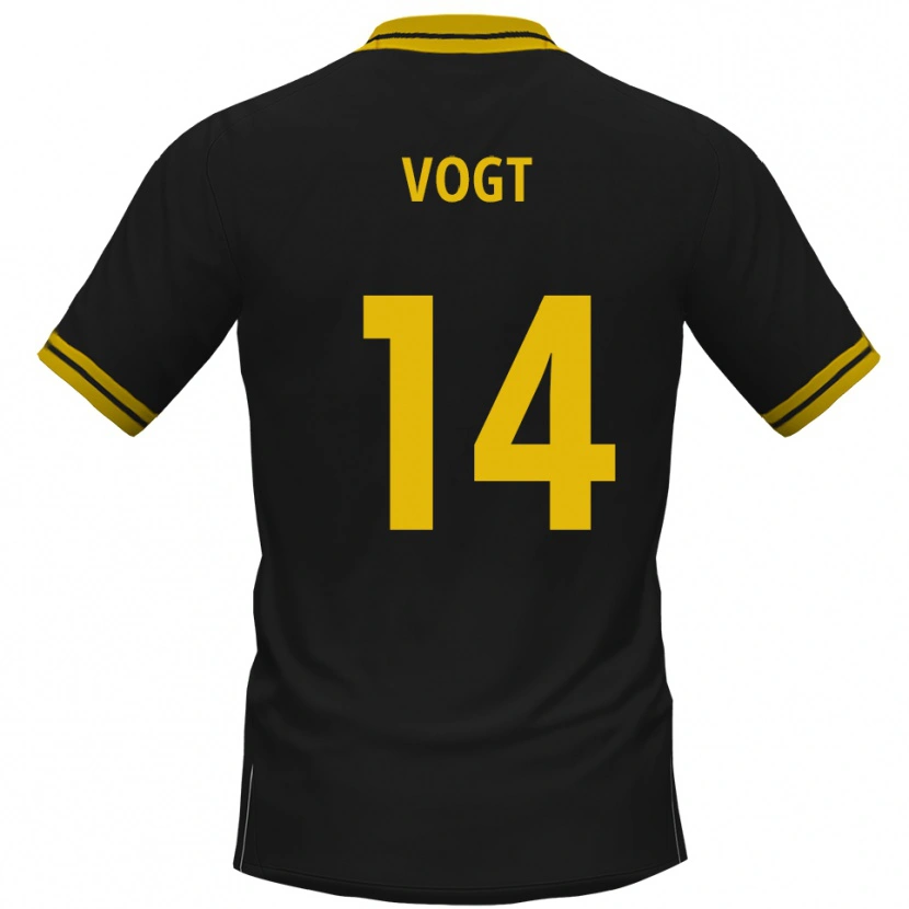 Danxen Heren Louis Vogt #14 Zwart Geel Uitshirt Uittenue 2025/26 T-Shirt België