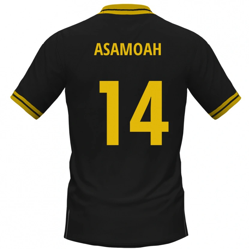 Danxen Heren Jaden Asamoah #14 Zwart Geel Uitshirt Uittenue 2025/26 T-Shirt België