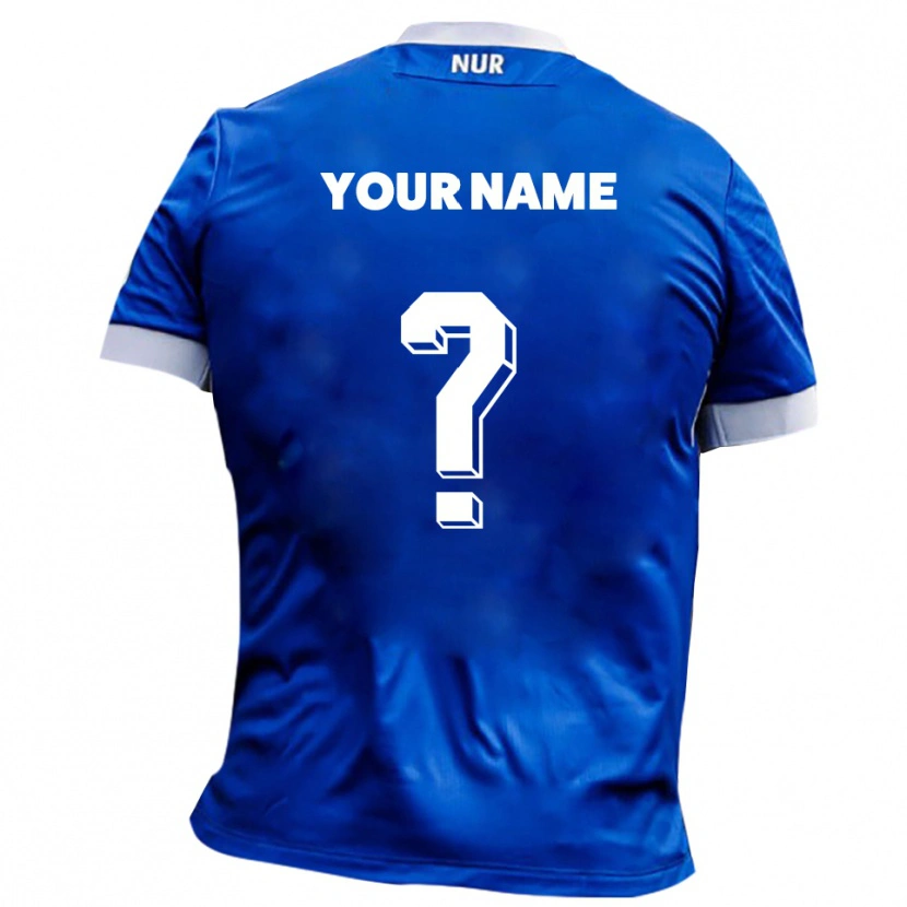 Danxen Heren Uw Naam #0 Blauw Wit Uitshirt Uittenue 2025/26 T-Shirt België