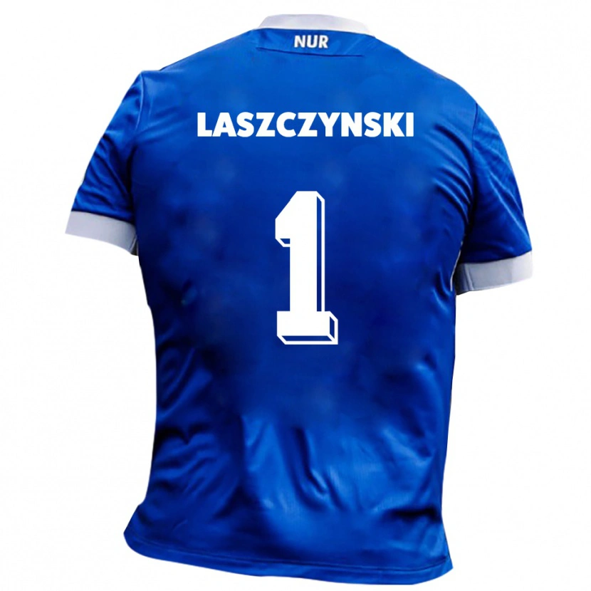 Danxen Heren Adam Laszczynski #1 Blauw Wit Uitshirt Uittenue 2025/26 T-Shirt België