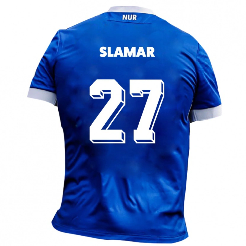 Danxen Heren Dennis Slamar #27 Blauw Wit Uitshirt Uittenue 2025/26 T-Shirt België