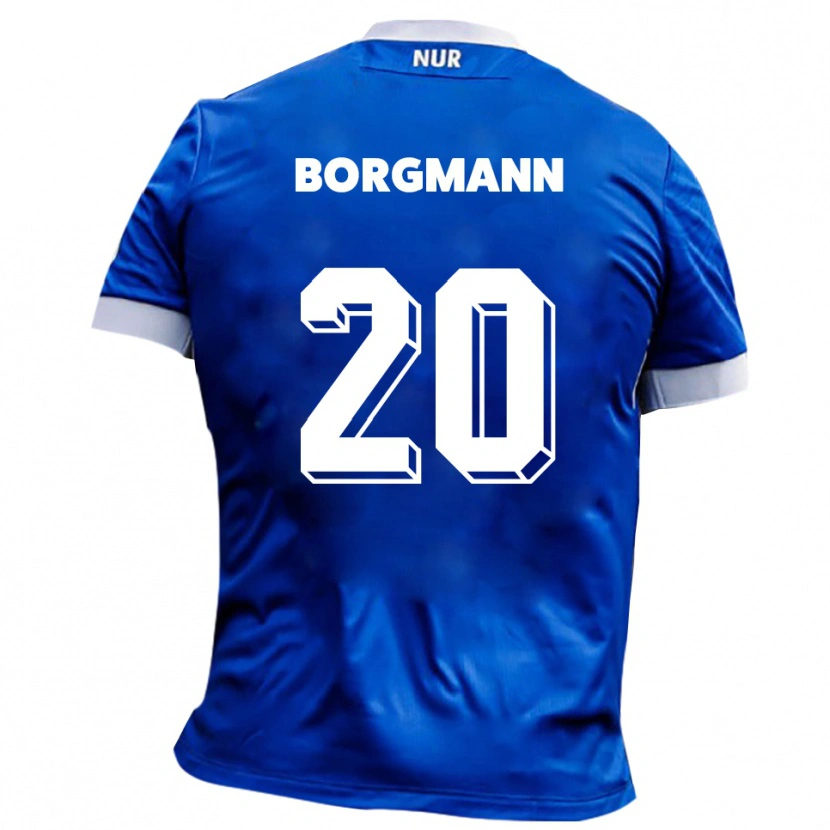 Danxen Heren Axel Borgmann #20 Blauw Wit Uitshirt Uittenue 2025/26 T-Shirt België