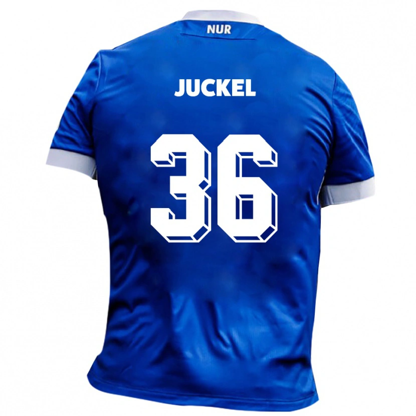 Danxen Heren Janis Juckel #36 Blauw Wit Uitshirt Uittenue 2025/26 T-Shirt België