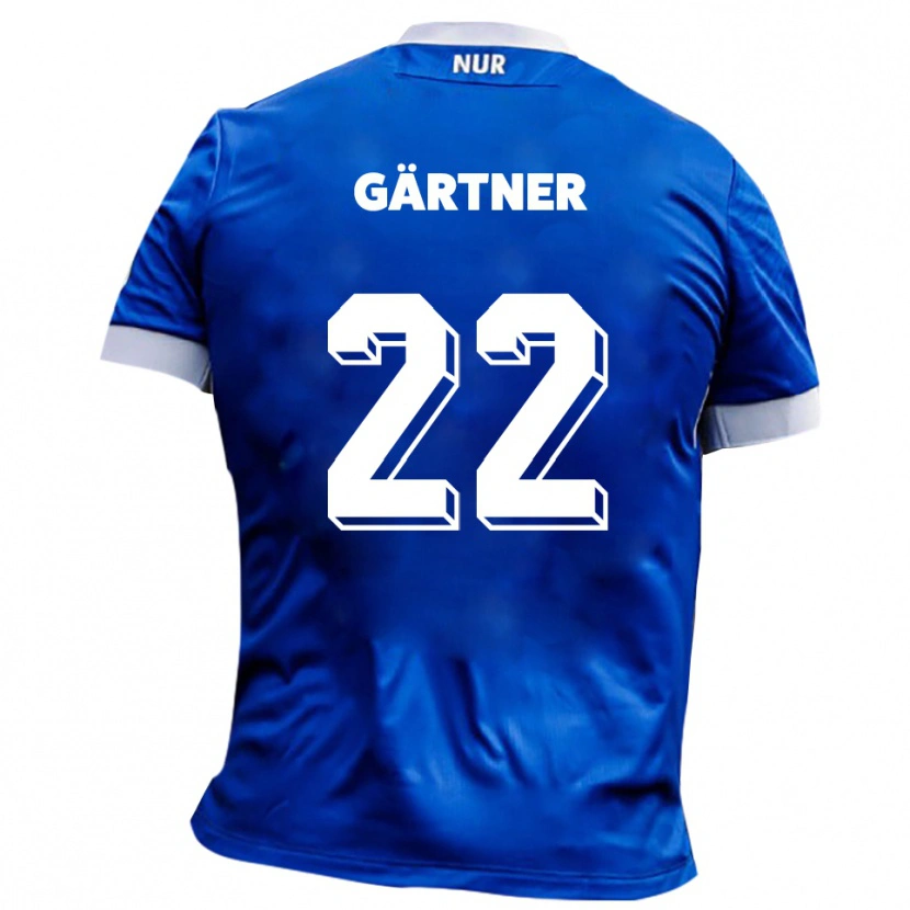 Danxen Heren Justin Gärtner #22 Blauw Wit Uitshirt Uittenue 2025/26 T-Shirt België