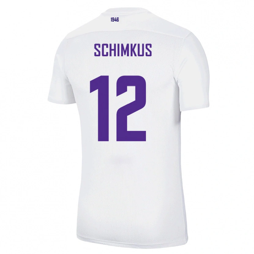 Danxen Heren Lukas Schimkus #12 Wit Groen Uitshirt Uittenue 2025/26 T-Shirt België