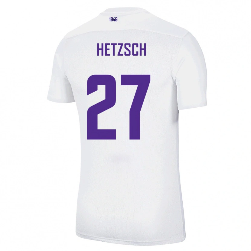 Danxen Heren Finn Hetzsch #27 Wit Groen Uitshirt Uittenue 2025/26 T-Shirt België