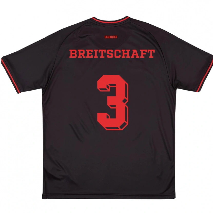 Danxen Heren Veit Breitschaft #3 Zwart Rood Wit Uitshirt Uittenue 2025/26 T-Shirt België