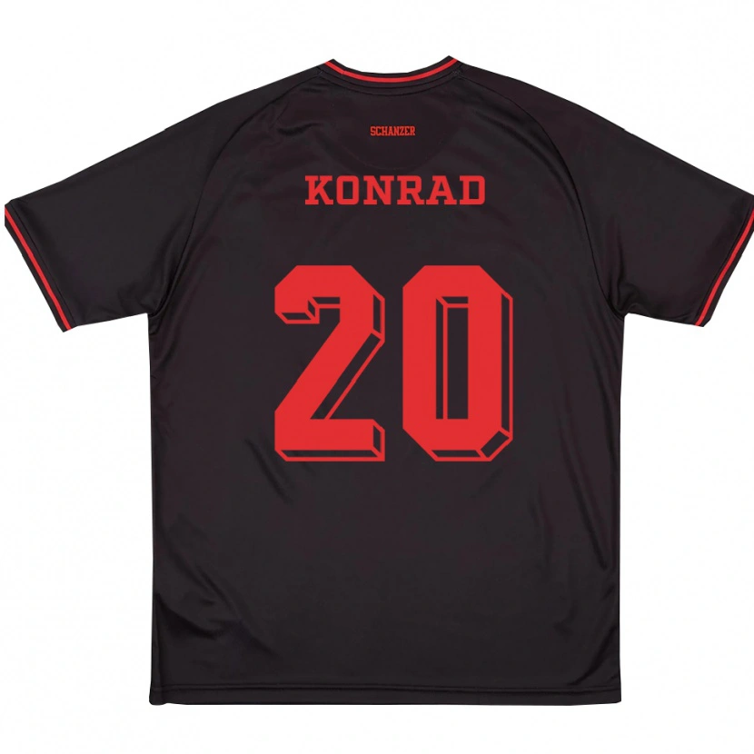 Danxen Heren Felix Konrad #20 Zwart Rood Wit Uitshirt Uittenue 2025/26 T-Shirt België