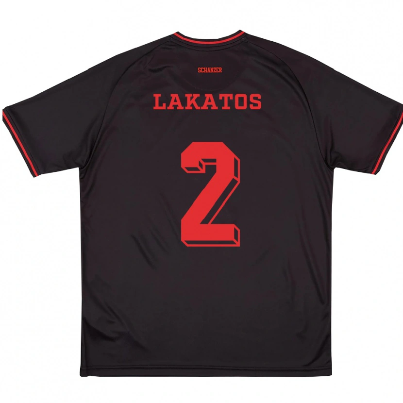 Danxen Heren Noel Lakatos #2 Zwart Rood Wit Uitshirt Uittenue 2025/26 T-Shirt België
