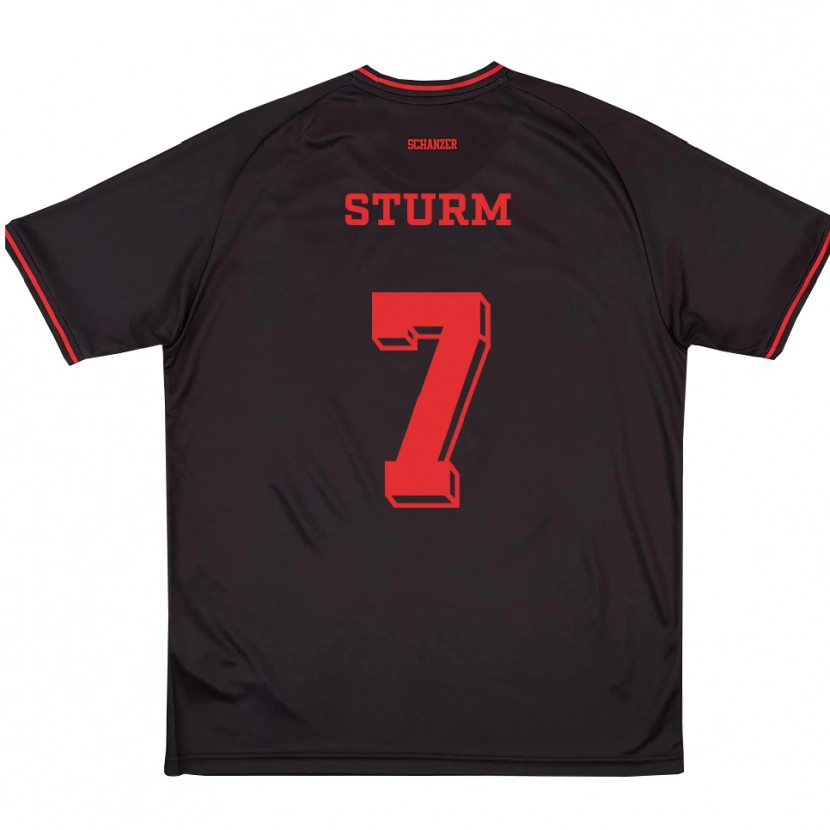 Danxen Heren Yann Sturm #7 Zwart Rood Wit Uitshirt Uittenue 2025/26 T-Shirt België