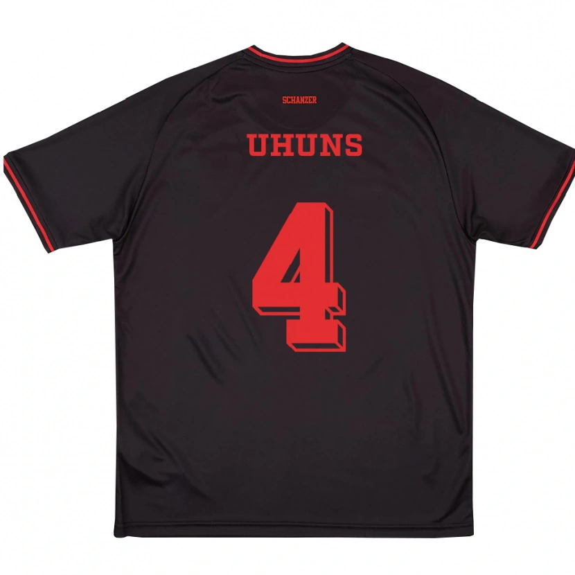 Danxen Heren Iwinosa Uhuns #4 Zwart Rood Wit Uitshirt Uittenue 2025/26 T-Shirt België