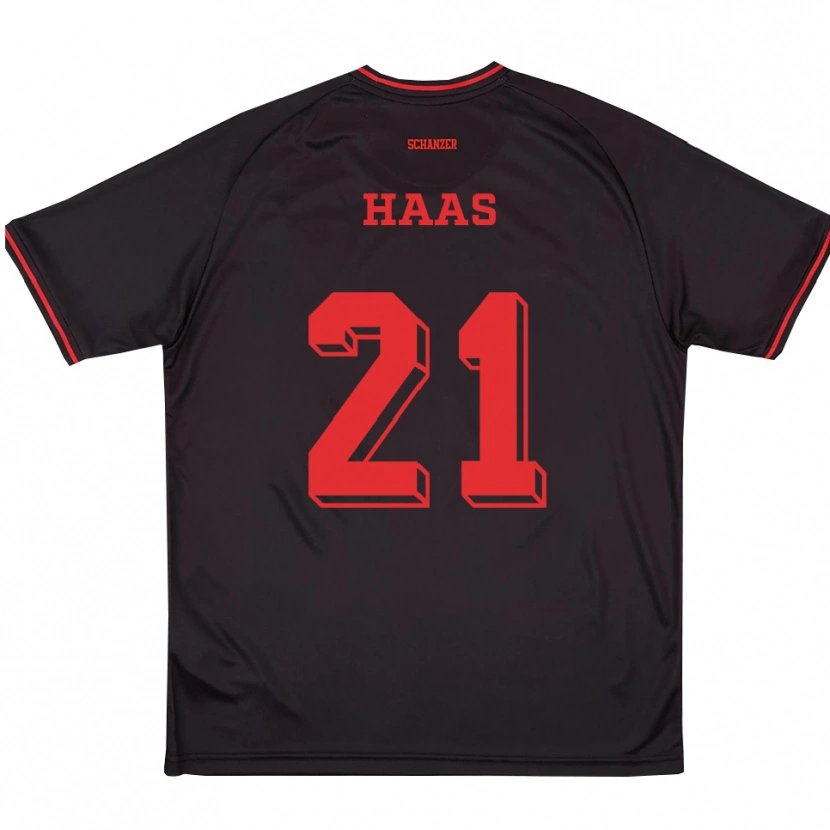 Danxen Heren Leo Haas #21 Zwart Rood Wit Uitshirt Uittenue 2025/26 T-Shirt België