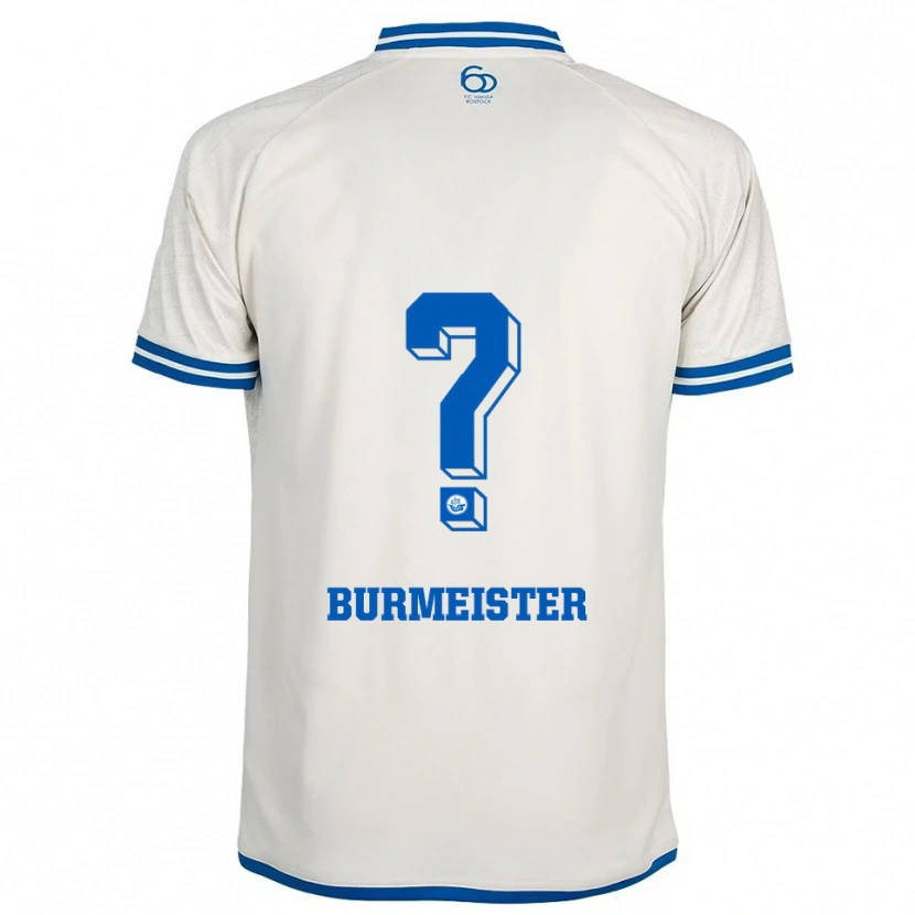 Danxen Heren Fiete Burmeister #0 Wit Blauw Uitshirt Uittenue 2025/26 T-Shirt België