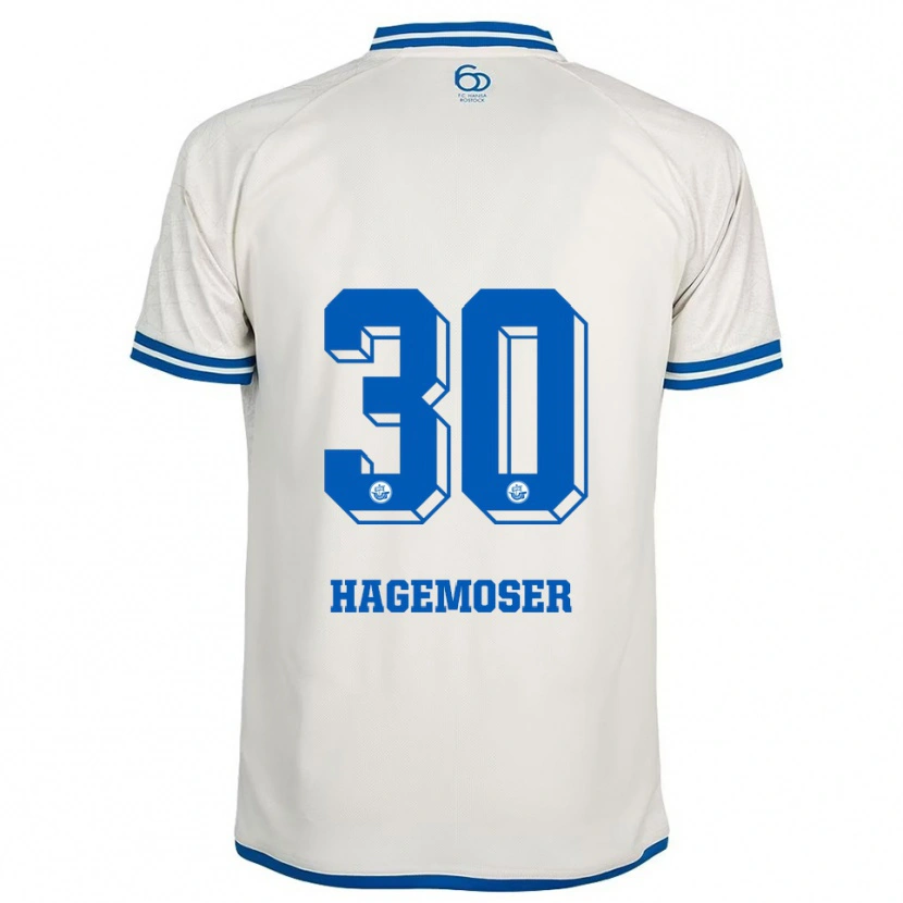 Danxen Heren Max Hagemoser #30 Wit Blauw Uitshirt Uittenue 2025/26 T-Shirt België
