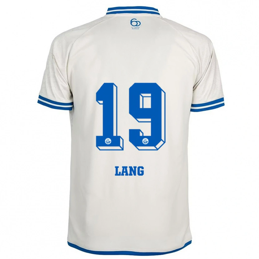 Danxen Heren Finn-Ole Lang #19 Wit Blauw Uitshirt Uittenue 2025/26 T-Shirt België