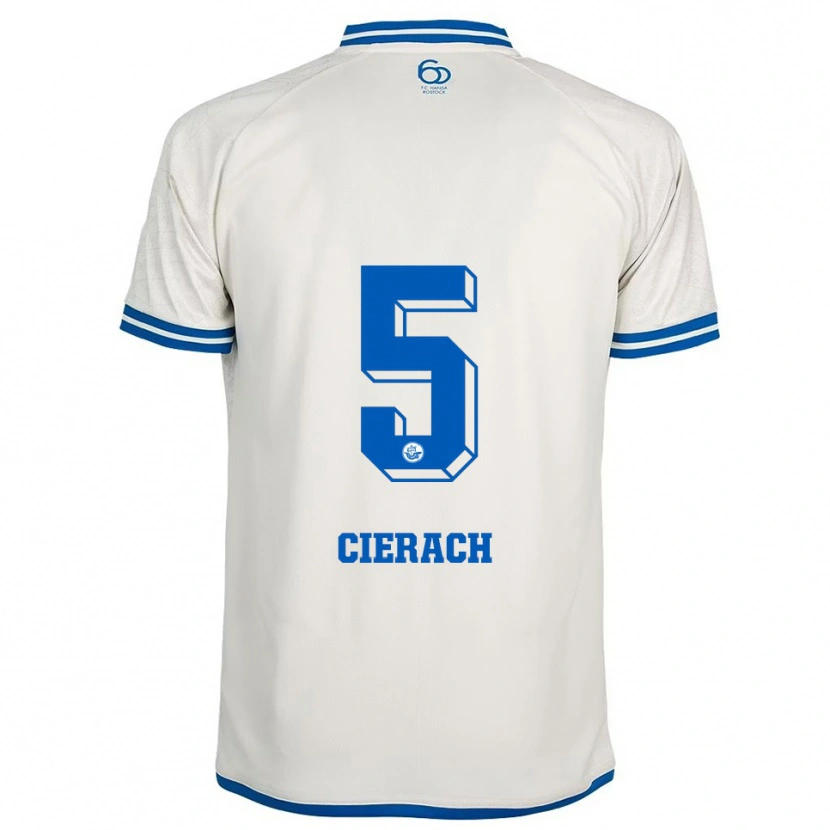 Danxen Heren Jakub Cierach #5 Wit Blauw Uitshirt Uittenue 2025/26 T-Shirt België