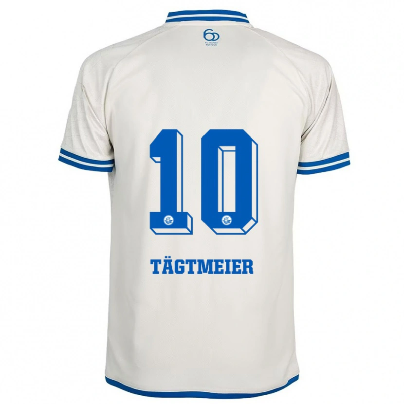 Danxen Heren Sarah Tägtmeier #10 Wit Blauw Uitshirt Uittenue 2025/26 T-Shirt België