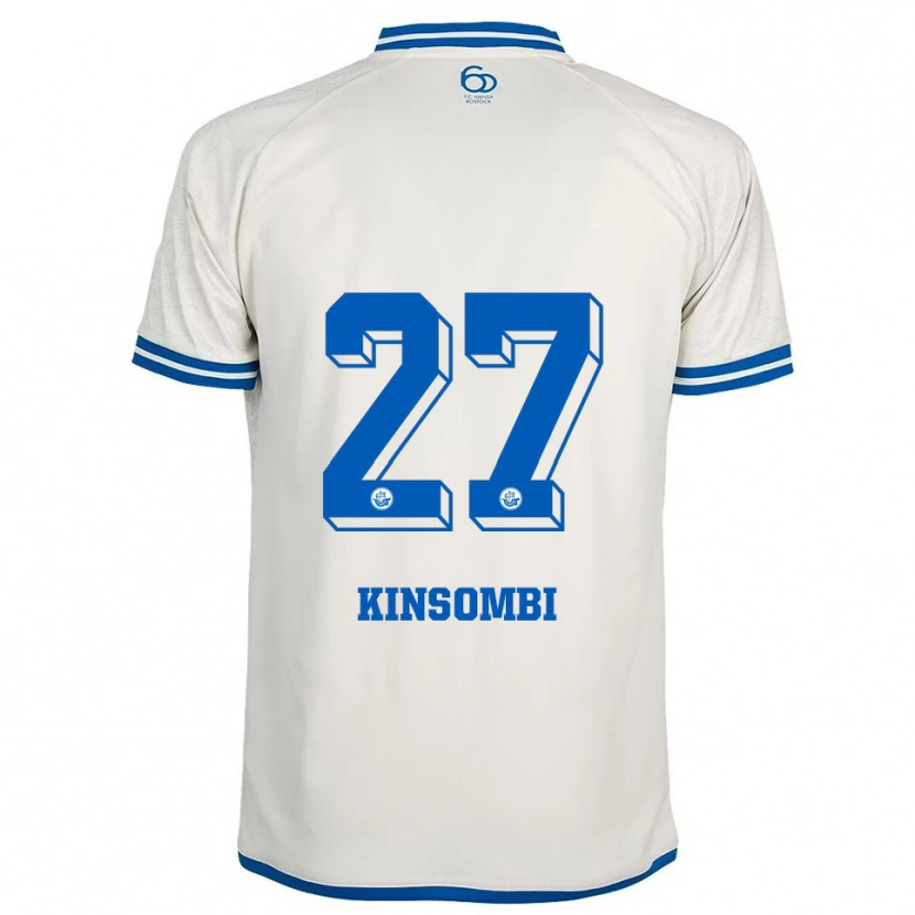 Danxen Heren Christian Kinsombi #27 Wit Blauw Uitshirt Uittenue 2025/26 T-Shirt België