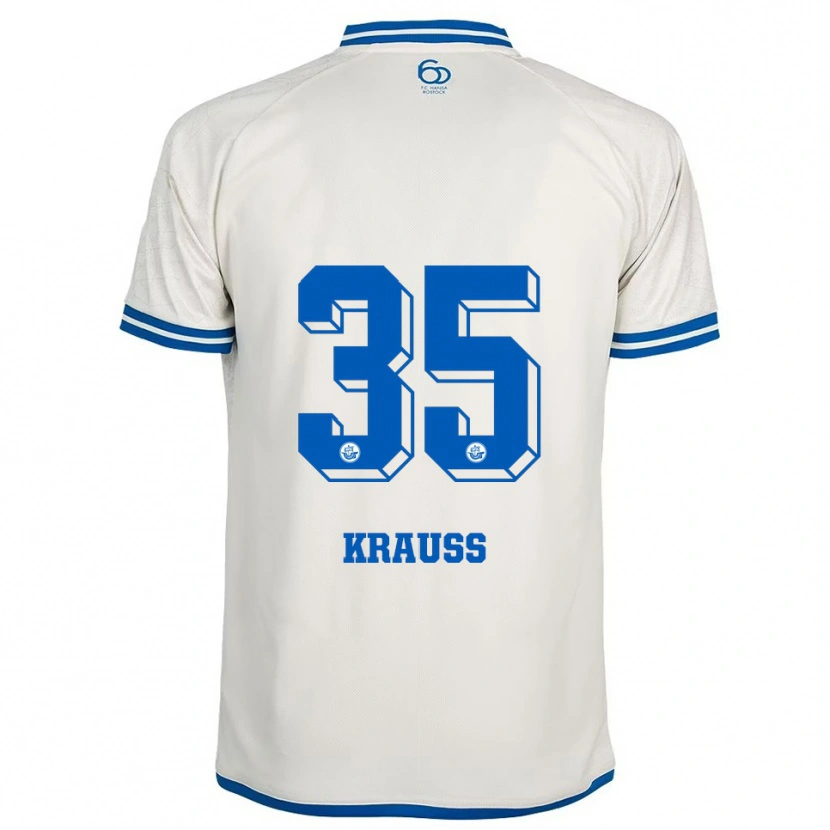 Danxen Heren Maximilian Krauß #35 Wit Blauw Uitshirt Uittenue 2025/26 T-Shirt België