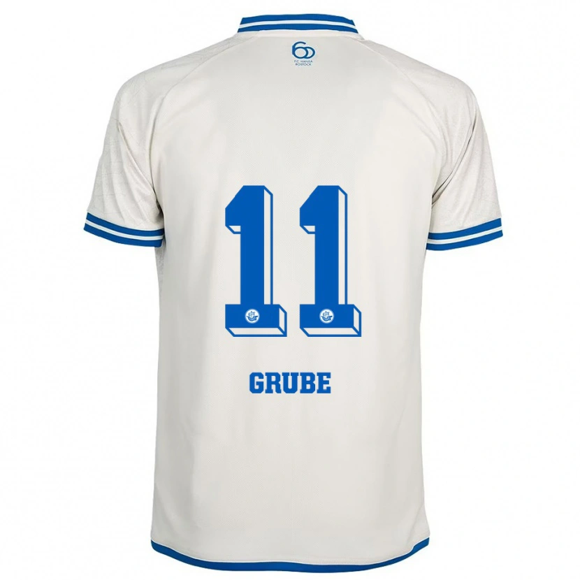 Danxen Heren Pepe Grube #11 Wit Blauw Uitshirt Uittenue 2025/26 T-Shirt België