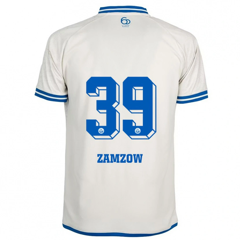 Danxen Heren Claas Zamzow #39 Wit Blauw Uitshirt Uittenue 2025/26 T-Shirt België