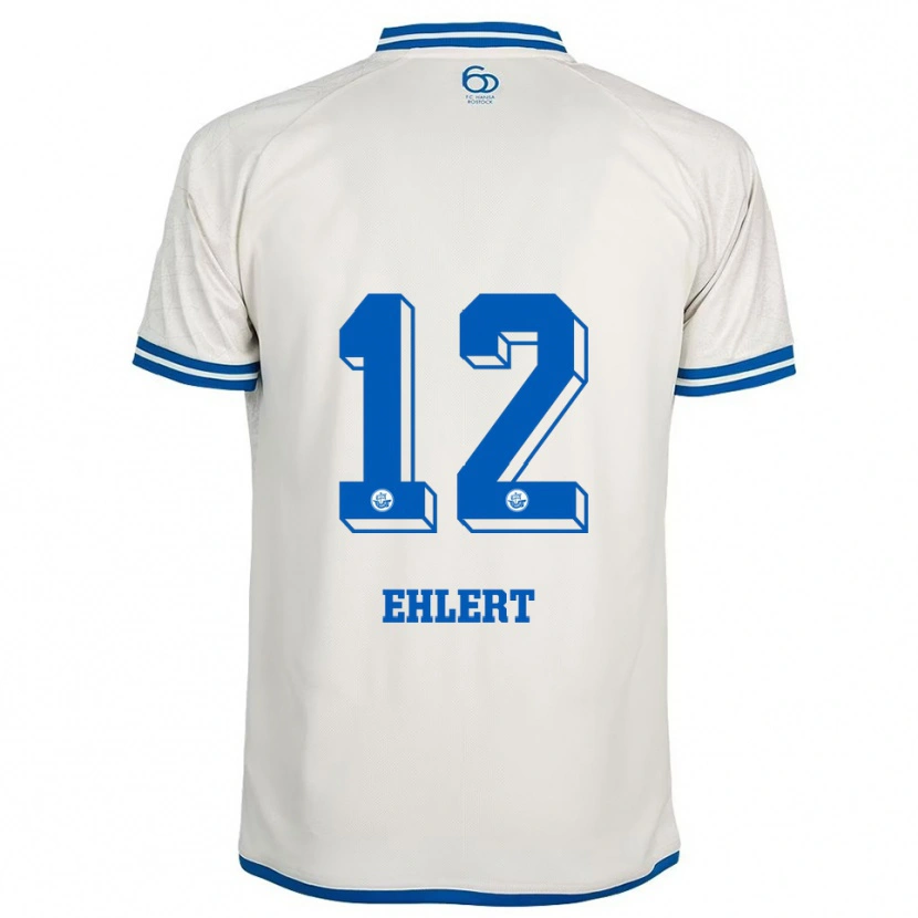 Danxen Heren Jonas Ehlert #12 Wit Blauw Uitshirt Uittenue 2025/26 T-Shirt België