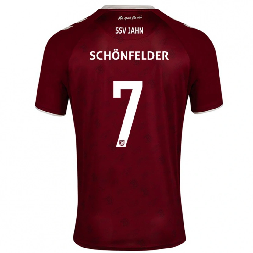 Danxen Heren Oscar Schönfelder #7 Bordeaux Wit Uitshirt Uittenue 2025/26 T-Shirt België