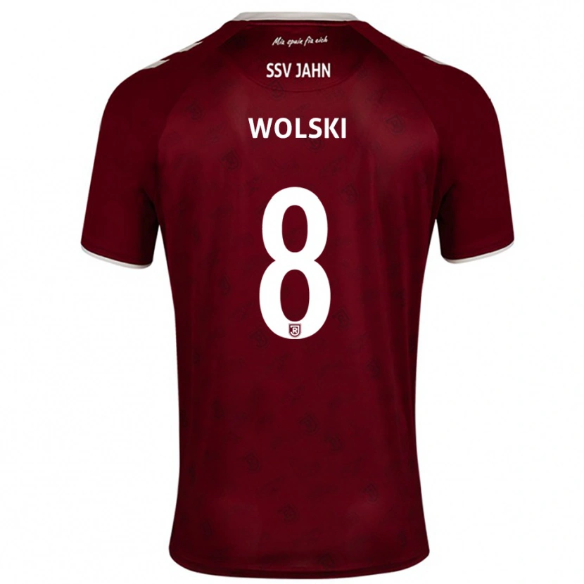 Danxen Heren Oliver Wolski #8 Bordeaux Wit Uitshirt Uittenue 2025/26 T-Shirt België