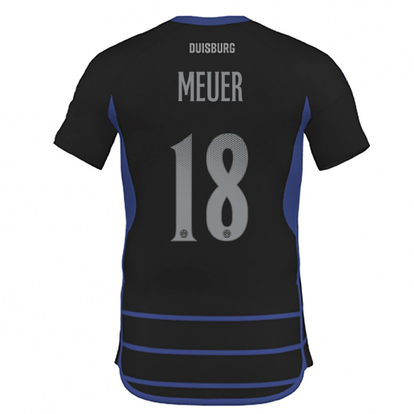 Danxen Heren Steffen Meuer #18 Zwart Blauw Uitshirt Uittenue 2025/26 T-Shirt België