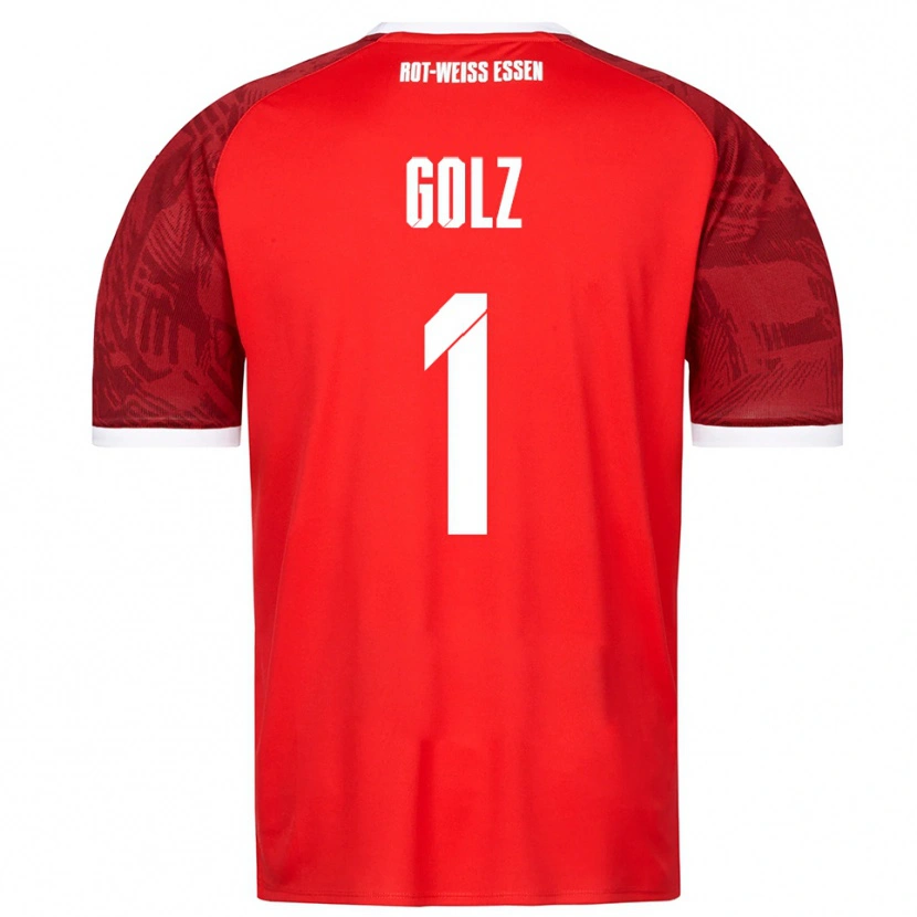 Danxen Heren Jakob Golz #1 Rood Bordeaux Wit Uitshirt Uittenue 2025/26 T-Shirt België