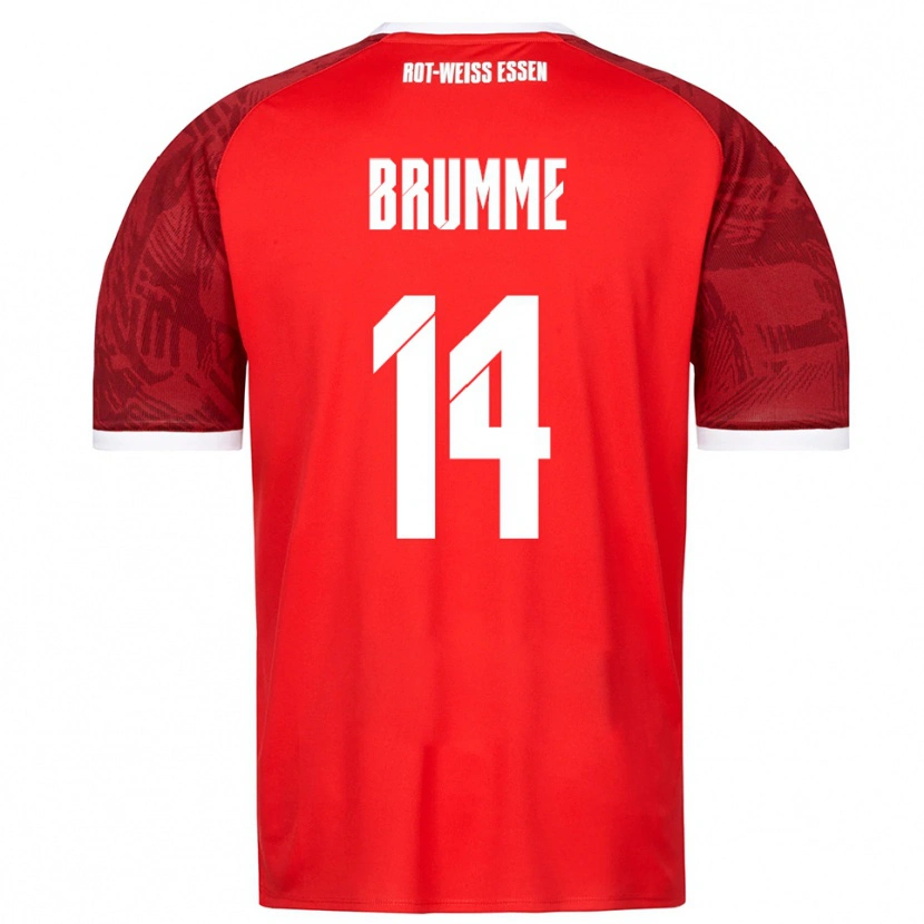Danxen Heren Lucas Brumme #14 Rood Bordeaux Wit Uitshirt Uittenue 2025/26 T-Shirt België