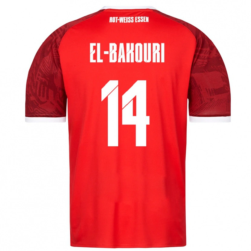 Danxen Heren Ibrahim El-Bakouri #14 Rood Bordeaux Wit Uitshirt Uittenue 2025/26 T-Shirt België